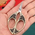 thumbnail image 2 of Harpily vegetable cutter Retro Small Scissors Tailor Cutting Thread Head Tea Pointed Stainless Steel Office Dragon And Handmade Special Gold Scissors, 2 of 4