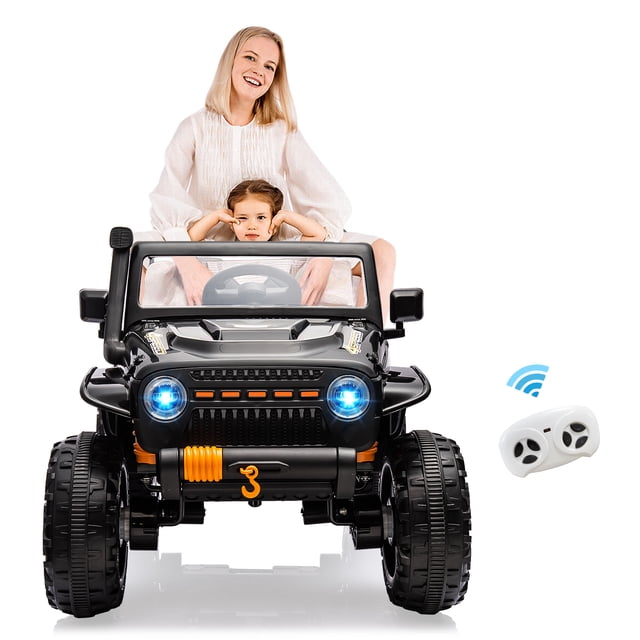 BeesClover 24V 2-Seater Ride On Car for Kids, Electric Truck with Remote Control, 4x45W Motor, Battery Powered with Switchable 4WD/2WD, LED Headlights and Music Player