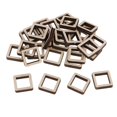 thumbnail image 4 of simhoa Plaque Carrée Creuse en Bois Rustique Non Fini Ornements pour Fabrication de Modèles Bricolage 30 Pcs 20x20mm, 4 of 8