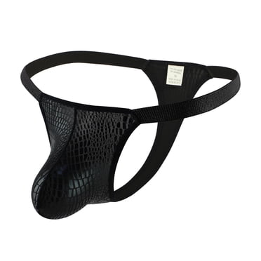 RXIRUCGD Mens Underwear Men's Fashion Glossy Sexy Breathable Thong Panties
