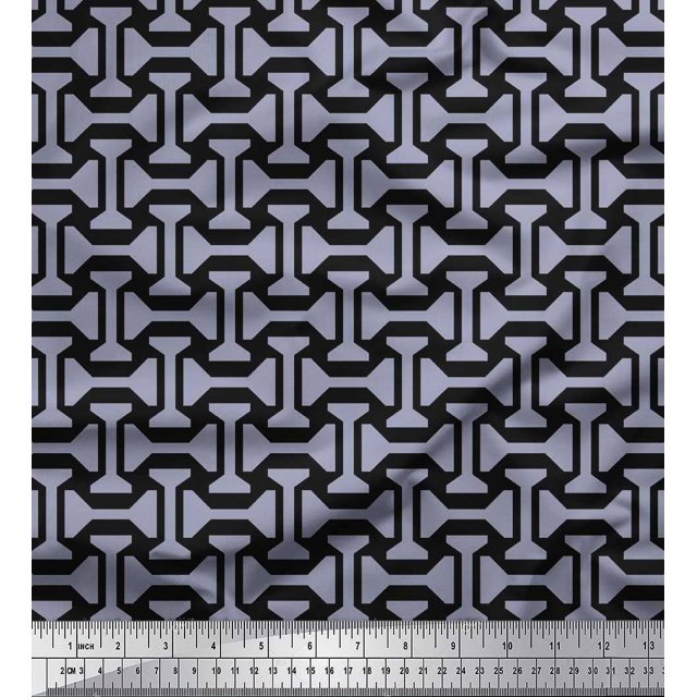Soimoi Cotton Duck Fabric Geometric Abstract Printed Fabric 1 Yard 42 Inch Wide