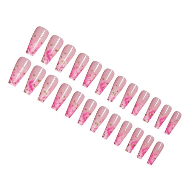 ruzhgo Length Coffin Fake Nail Scratch Resistant Press-on Fingernails Removable Trimble Nail Tip Adjustable Manicure Stickers Girls Type 1 Type 2