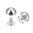 thumbnail image 1 of Unique Bargains 10x6mm Screw Back Rivets Solid Round Head Leather Studs Silver Tone 10 Pack, 1 of 5
