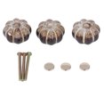 thumbnail image 3 of Cabinet Cup Pull, Drawer Pulls 3 Pcs Easy To Install Classical Pumpkin Design With Screw For Cupboards Silver,Gold, 3 of 8