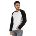thumbnail image 3 of Inkmeso Men's Regular Fit Round Neck Shirt Solid Raglan Long Sleeve T-Shirts, 3 of 7