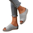 thumbnail image 1 of Wedge Orthopedic Slides Sandals for Women Plantar Fasciitis Comfortable Arch Support Walking Work Slip on, 1 of 6