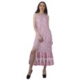 thumbnail image 1 of Moomaya Robe Longue Imprimée pour Femmes, Fente avant, Aguichant, Sans Manches, en Rayonne, Robe de Mariage, 1 of 4