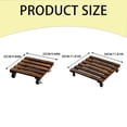 thumbnail image 3 of SuChun Support de Plante avec Cuillère et Couvercle, Caddy pour Plantes avec Roues, Support Roulant pour Plantes, Lb, Robuste, Carré en Bois pour Plantes avec Roues Pivotantes Verrouillables à 360°, pour Pots de Plantes Grands d'Extérieur et d'Intérieur, Pot de Fleurs, Pati, 3 of 5