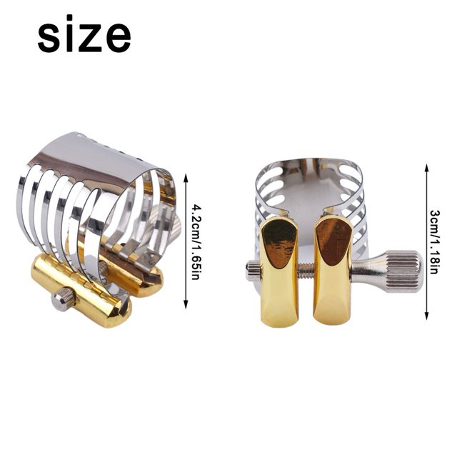 Clip de Ligature de Saxophone Réglable en Métal pour Bec de Saxophone Ténor Alto