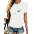 thumbnail image 1 of Innerwin Hauts Imprimé Pissenlit T-Shirts pour Femmes Vacances Col Rond Vintage Blanc 3TG, 1 of 7