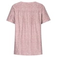 thumbnail image 4 of Hauts et Chemisiers pour Femmes Mode Décontractée Ample T-Shirt à Col Rond Imprimé Chat Lune Rose G, 4 of 5