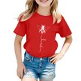thumbnail image 1 of Haut Fille Chemise Banane Filles Mode Enfants Décontracté Imprimé Col Rond Ample Manches Courtes T-Shirt Haut, 1 of 4