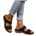 thumbnail image 4 of DPTALR Sandales Compensées Décontractées pour Femmes Dames Chaussures Pantoufles d'Extérieur, 4 of 7