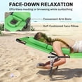 thumbnail image 4 of Outsunny Chaise Longue d'Extérieur Réglable avec Trou de Lecture - Vert, 4 of 9