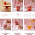 thumbnail image 4 of Portable 2024 Rechargeable Small Juicer Cup Personal For Shakes And With 6 Travel Cup Design For Travel Gym & School Juicer Manual Stainless Dirt Extractor Juicer Pro Manual Juicer with Container, 4 of 4