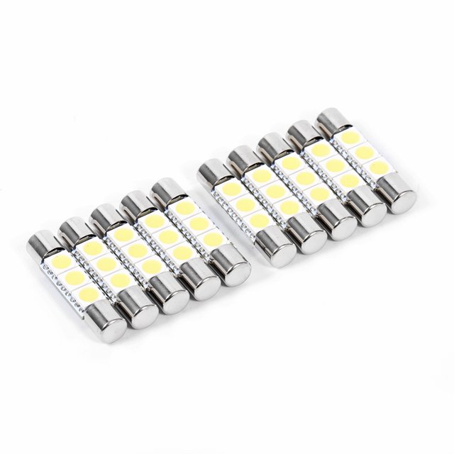 Ampoules LED 6641, 10 Pcs Ampoules de Lampe à Visière pour Miroirs