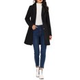 thumbnail image 2 of INSPIRE CHIC Manteau Mi-Long pour Femme à Simple Boutonnage à Revers Cranté, 2 of 6