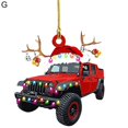 thumbnail image 2 of Christmas Pendant Cartoon Vehicles Design Weather Proof Wooden Hanging Cars Pendant for Fireplace, 2 of 9