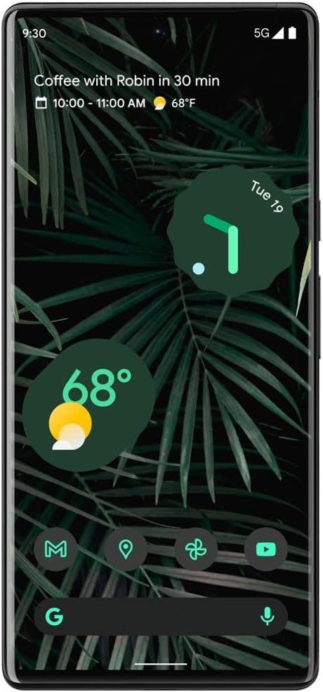 Refurbished Google Pixel 6 Pro 5G - 128GB – Stormy Black – 50MP