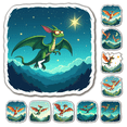 thumbnail image 4 of Flying Dragon Fantasy Fridge Magnet Cute Refrigerator Magnet Colorful Mountain Decorative Magnet for Metal Surface Fridge Whiteboard, 4 of 5