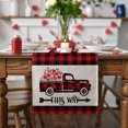 thumbnail image 4 of RKSTN Table Runner Valentine's Day Table Flag Festival Decoration Love Little Gnome Pattern Linen Table Cloth 33 * 183cm Table Cover, 4 of 7