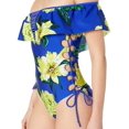 thumbnail image 2 of YDX Women's Swimwear Flounce Off Shoulder One Piece Ruffles Bathing Suit, Mellow Yellow, X-Small, 2 of 2