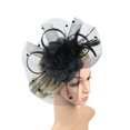 thumbnail image 2 of Cocktail Chapeau Sinamay Fascinator Mariage Église Kentuky Derby Robe de Soirée, 2 of 7