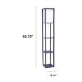 thumbnail image 3 of Lalia Home LHF-3004-NV Column Shelf Floor Lamp with Linen Shade, Navy, 3 of 4