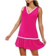 thumbnail image 2 of Ovzne Robes d'Été pour Femmes Robe d'Été Décontractée Unie Sans Manches Courte Grande Taille en Liquidation, 2 of 7