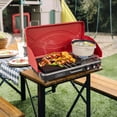 thumbnail image 2 of Costway Gril au Propane 2-en-1 Cuisinière à Gaz de Camping à 2 Brûleurs Portable avec Pied Amovible Rouge, 2 of 10