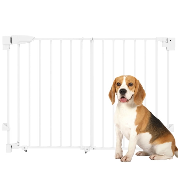 PawHut 29"-44" Wide Dog Gate, 29" H, Pet Gate with Auto-Close