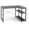 thumbnail image 4 of Costway Bureau d'Ordinateur en L Réversible de 48 Pouces pour Bureau à Domicile avec Tablette Réglable Brun, 4 of 9