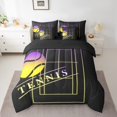 thumbnail image 2 of YST Sports Comforter Set, Tennis Bedding, 7-Piece, Purple Yellow, Full Size, 2 of 4