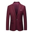 thumbnail image 1 of BOBOGOJP Mens Suit Blazer Jacket Two Button Stretch Sports Coats (Red,5XL), 1 of 4