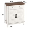 thumbnail image 2 of Buffet Bahut – Armoire de Rangement Style Ferme Moderne avec Tablettes Réglables à 3 Niveaux et Tiroir pour Cuisine, Salle à Manger, Entrée – Fini Contrastant, 2 of 7