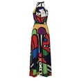 thumbnail image 4 of SMihono Robe Maxi Bohème d'Été pour Femmes Grande Taille Mode Décontractée d'Été Sans Manches à Col Rond Robe Imprimée à Col Licou à Fermeture Éclair Robe pour Femme Longue Plissée Robes Plage Évasée Robe d'Été, 4 of 9
