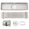 thumbnail image 2 of Linear Shower Drain, 20cm Length 5.5cm Width Stainless Steel Rectangular Bathroom Floor Drain Rectangle Shower Floor Drain Linear Floor Drain for 2.0in Pipe Bad Smell Prevention, 2 of 8