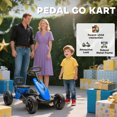 thumbnail image 4 of Qaba Kart à Pédales pour Enfants de 2 à 5 Ans avec Roues EVA Silencieuses, Bleu, 4 of 10