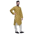 thumbnail image 2 of Atasi Printed Long Sleeve Kurta with Pajama Set for Men Summer Clothing, 2 of 4