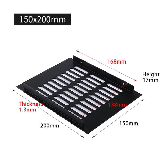 150mm Aluminium Rectangular Cabinet Wardrobe Air Vent Grille Ventilation-Cover