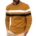 thumbnail image 1 of AherBiu T-Shirts à Manches Longues pour Hommes à Col Ras du Cou Ajustés Décontractés Mode Golf Sports Tees Hauts, 1 of 4