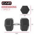 thumbnail image 4 of Haltère hexagonale enduite CAP Barbell, Single 3 - 100 lb, 4 of 7