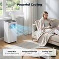 thumbnail image 2 of SIMZLIFE Portable Air Conditioner 8000 BTU,Portable Ac Unit up to 550 Sq,White, 2 of 8