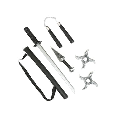 Ensemble d'Armes Ninja pour Enfant, Trousse d'Accessoires Ninja, Épée, Dague