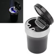 thumbnail image 4 of Car Ashtray, Black Stainless Steel Inside LED Mini Car Trash Can With Real Clock, Indoor Multipurpose  Trash Can For Car, 4 of 8