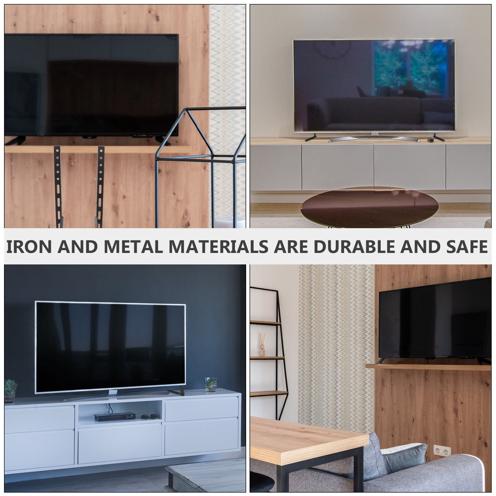 Phenofice Metal Tv Stand Base Adjustable Stand Holder For Home Triangle Support Easy Install