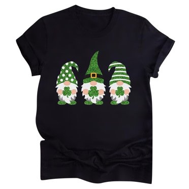 T-Shirt Décontracté pour Femmes à Imprimé de la Saint-Patrick, Chandail à Manches Courtes, Hauts, Chemise