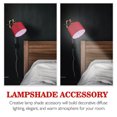 thumbnail image 4 of BRIGHTFUFU 1Set Hanging Lamp Shades Circular Cloth Wine Red for Home Users, 4 of 5