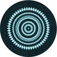 thumbnail image 1 of Ahgly Company Tapis d'Intérieur Ronds Lavables à la Machine, Style Transitionnel, Vert Profond des Grands Fonds, 8 Pieds Rond, 1 of 7