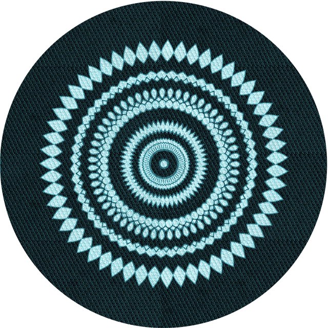 Ahgly Company Tapis d'Intérieur Ronds Lavables à la Machine, Style Transitionnel, Vert Profond des Grands Fonds, 8 Pieds Rond